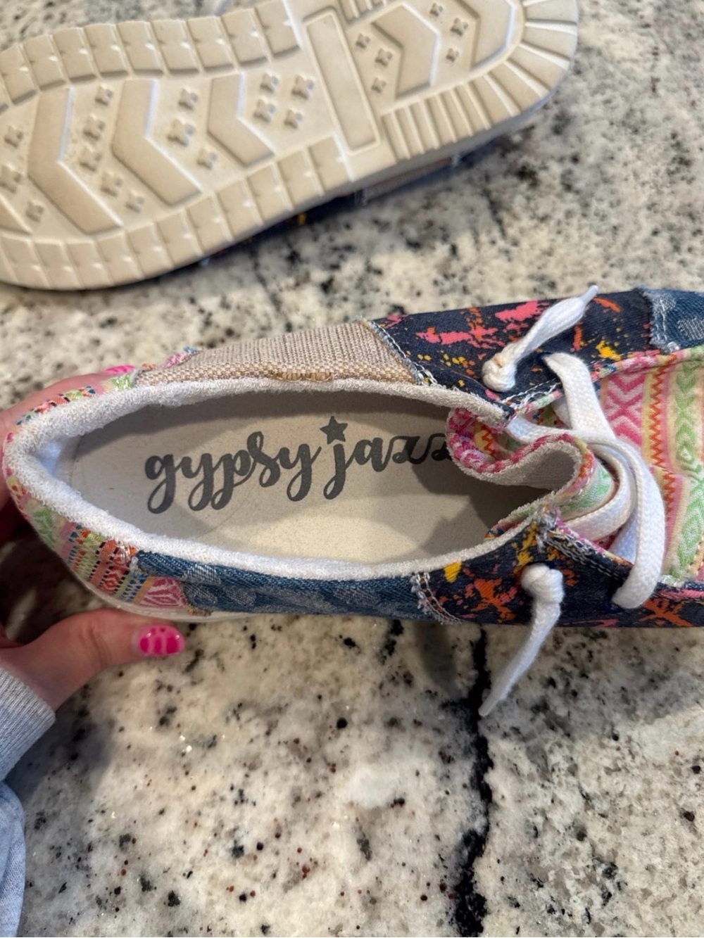 Gypsy Jazz Patchwork slip on shoes - Picture 4 of 4